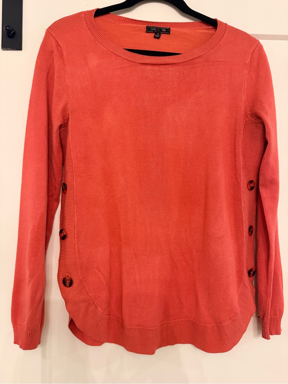 Lightweight Coral Crewneck Sweater for Women